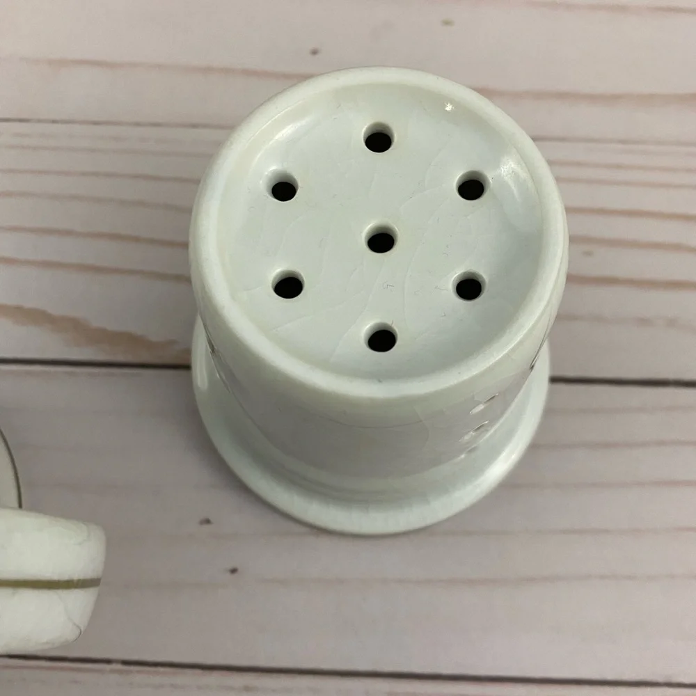 Pier 1 Imports Porcelain Tea Infuser Mug Birds & Blossoms Hand Painted NO LID